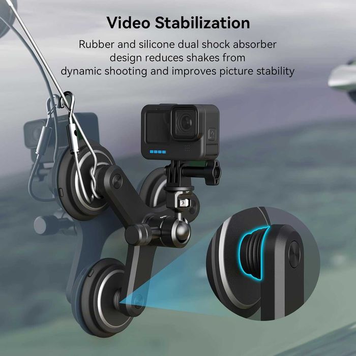 Крепление-Держатель для Камер на Тройных Присосках. Есть доставка