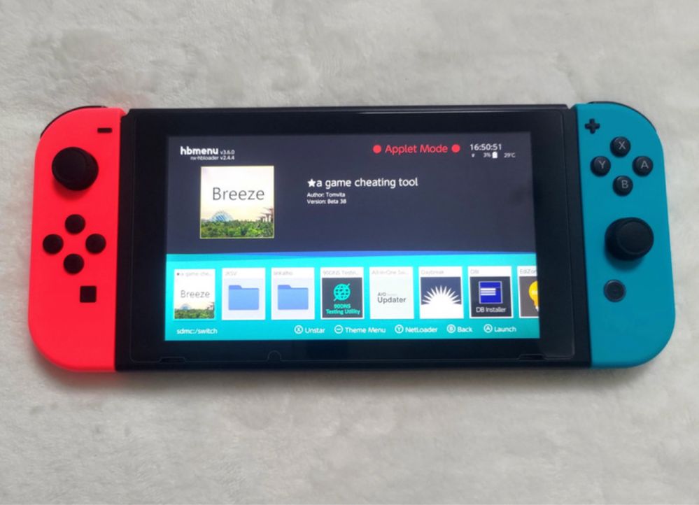 Nintendo switch V2 modat cu picofly+joycon-uri noi+accesorii