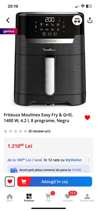 Friteuza Moulinex Easy Fry & Grill