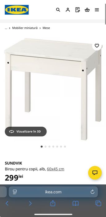 Pupitru și 2 scaune Ikea pt copii 3-7 ani