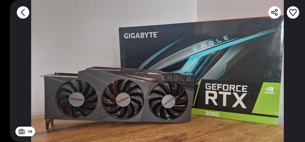 Placa video Gigabyte GeForce RTX 3080 EAGLE OC