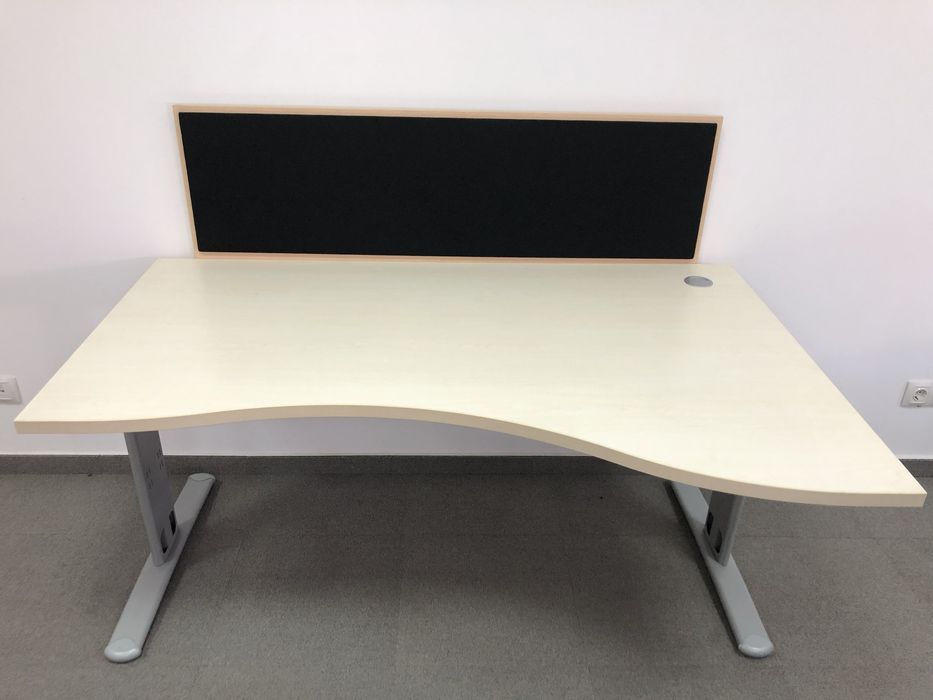 71 Buc. Birou de Colț 160X100 cm; Masă de Lucru cu Structură Metalică