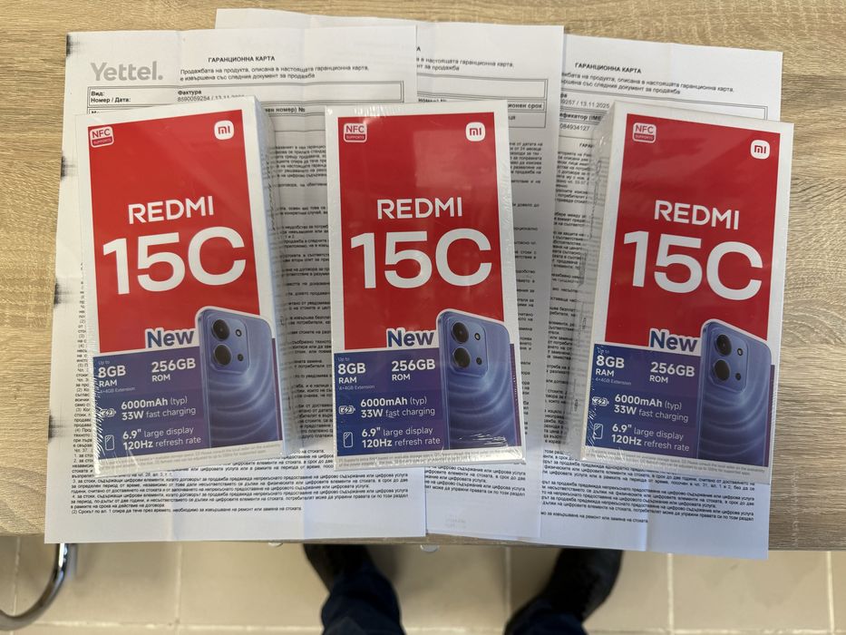 Xiaomi Redmi 15C 256gb - чисто нови с 3 год гаранция от Yettel