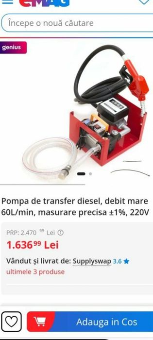 Pompa transfer debit mare 60 l mon noua