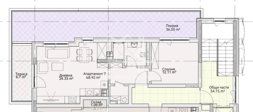 2-стаен в София-Левски площ 84 цена 163700