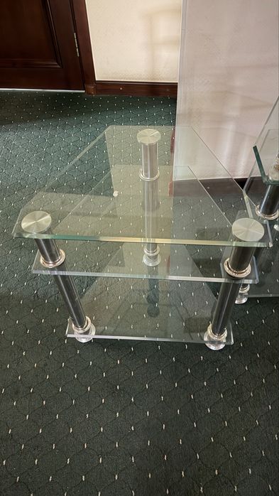 Продается б/у мебель, подставки для тв стеклянные