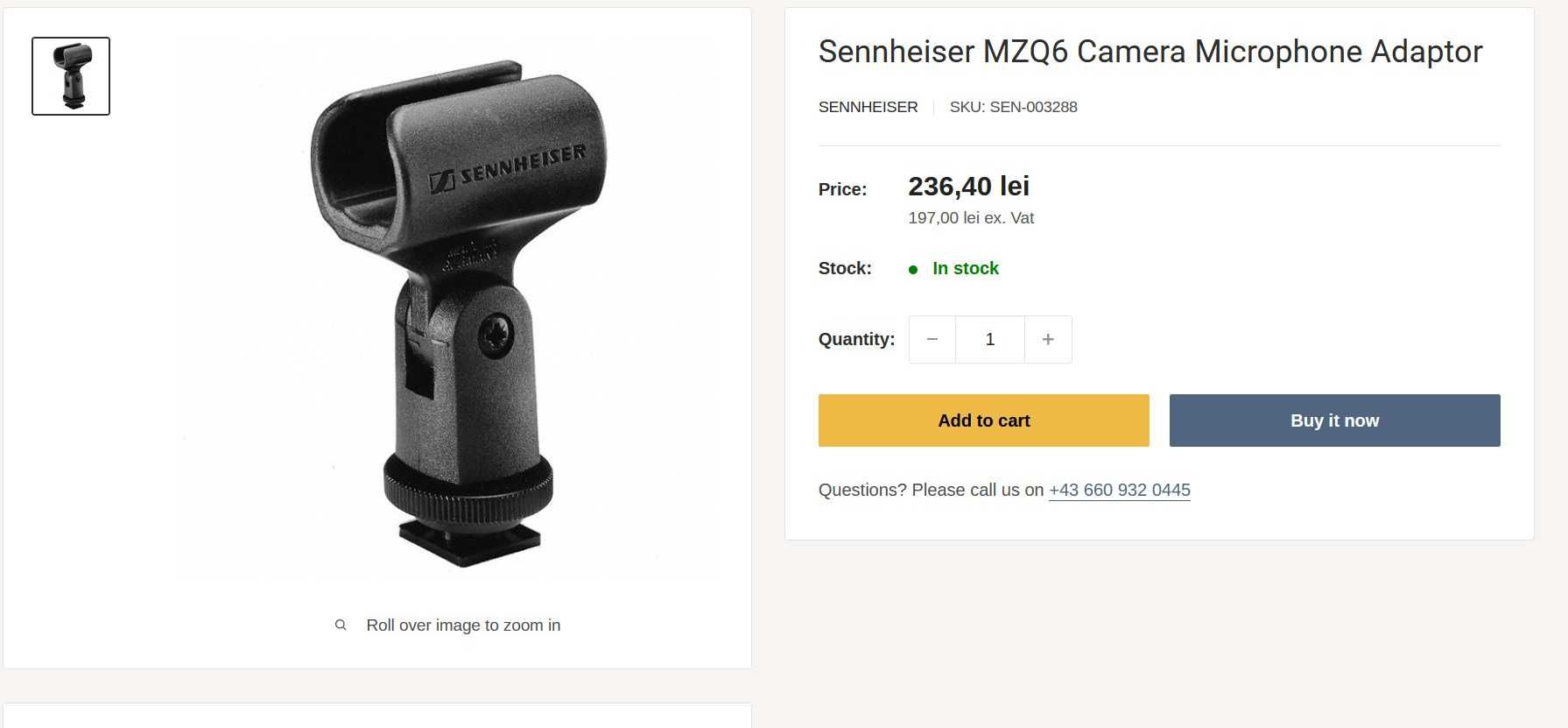 Sennheiser MZQ 6 Adaptor microfon pentru camera