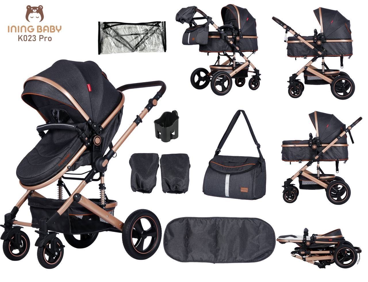 Детская Коляска трансформер IningBaby K023 2в1 | количество ограничено