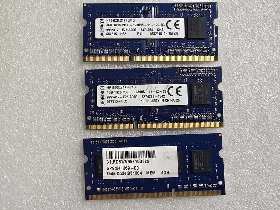 Memorie RAM laptop Kingston 4GB DDR3 1600MHz 1.35V Low Voltage