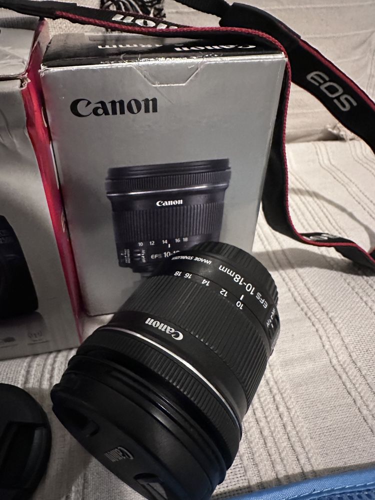 Aparat foto DSLR Canon EOS 250D, + 2 Obiective si lentile