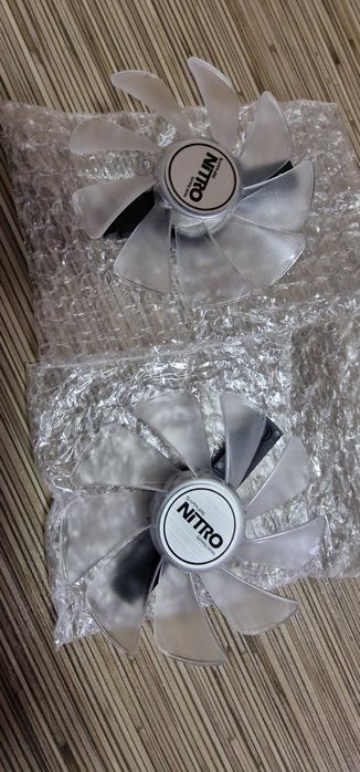 Vînd 2 ventilatoare noi cu led albastru placa video RX590