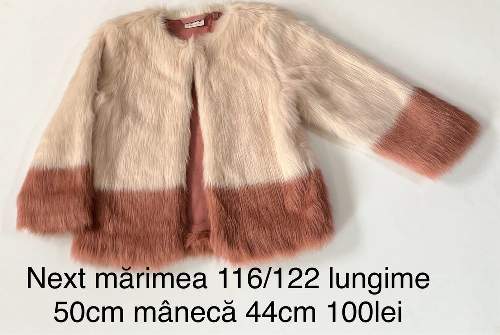 Geci puf blanita palton marimea 116   5-6ani