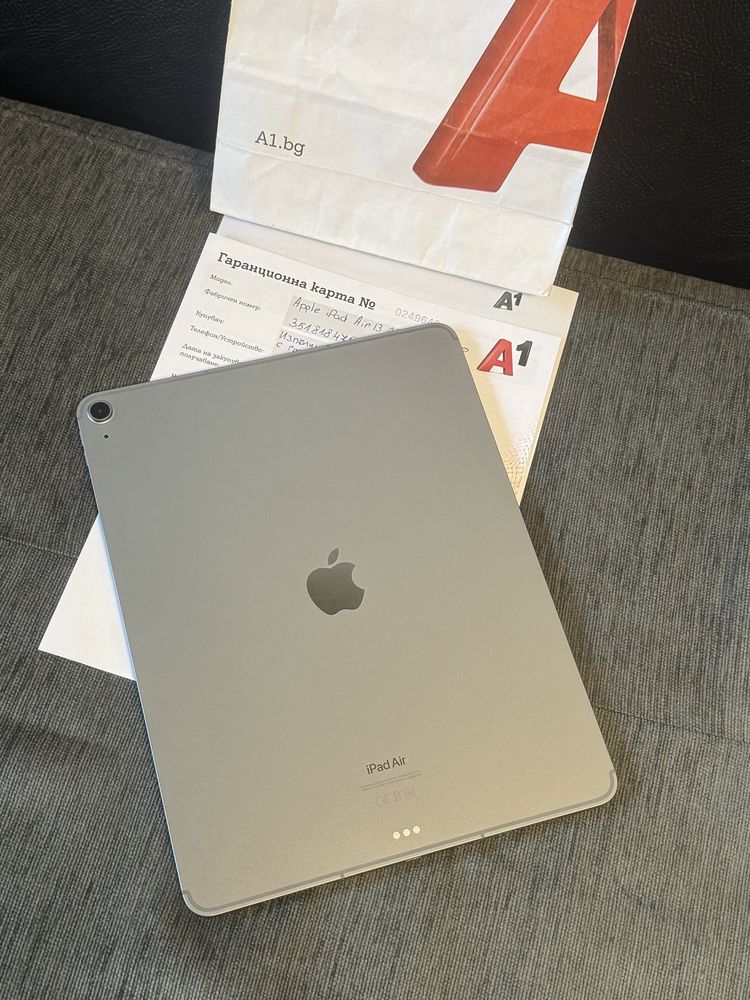 KATO HOB 256GB 13" iPad Air 13 2024 Cellular A1 Гаранция до 2026г Gray