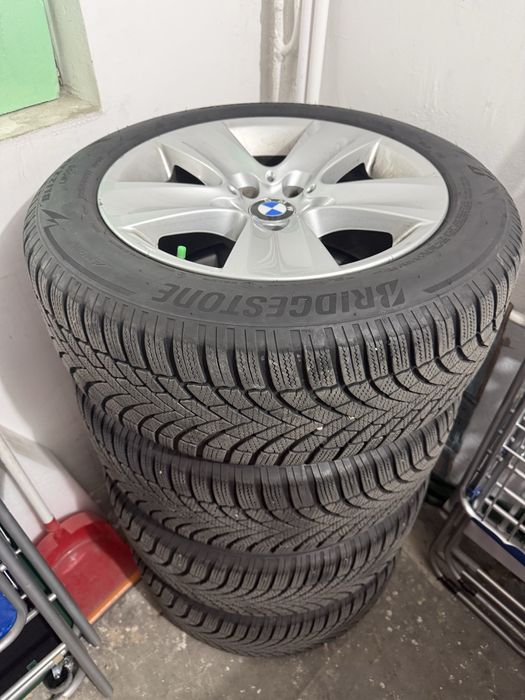 Jante BMW 17” 5x120 + anvelope de iarna Bridgestone 225/55/17 DOT 4521