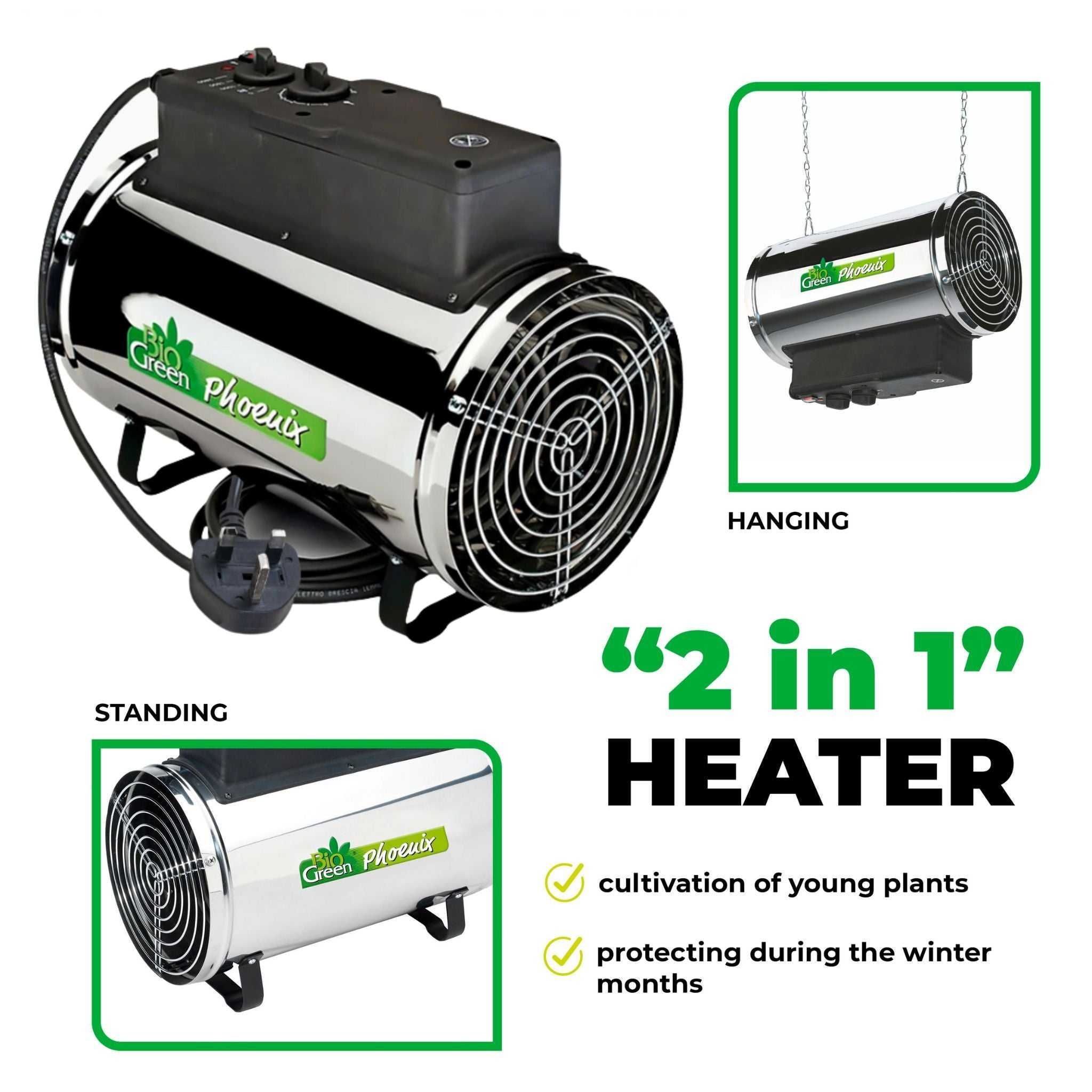 Отоплител за оранжерия Bio Green PHX 2.8 Phoenix, нов, зимна градина