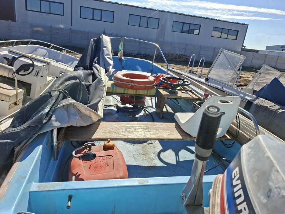 Boston Whaler cu motor Evinrude 20 cp si peridoc