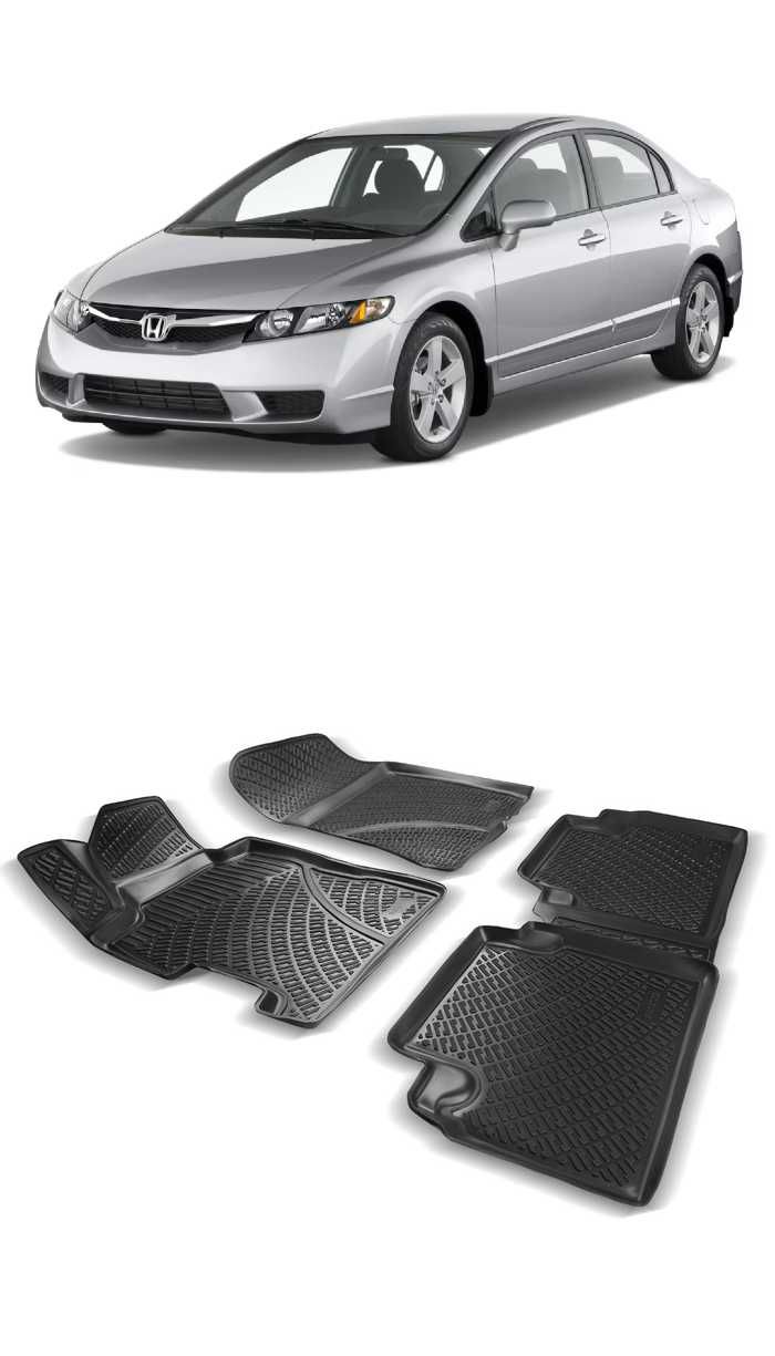 Гумени стелки RizLine съвместими с Honda Civic Sedan 2005-2011
