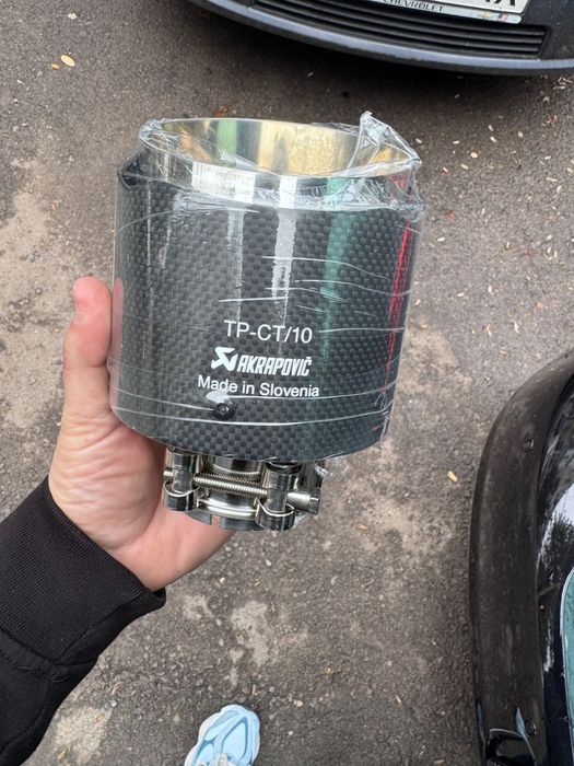 Ornament tobă evacuare inox fibra de carbon intrare 63mm- iesire 114mm