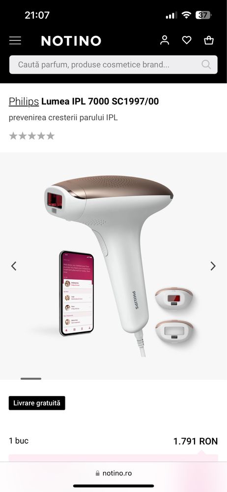 Epilator laser Philips lumea