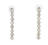 Cercei  din aur 14 K WG si diamante naturale