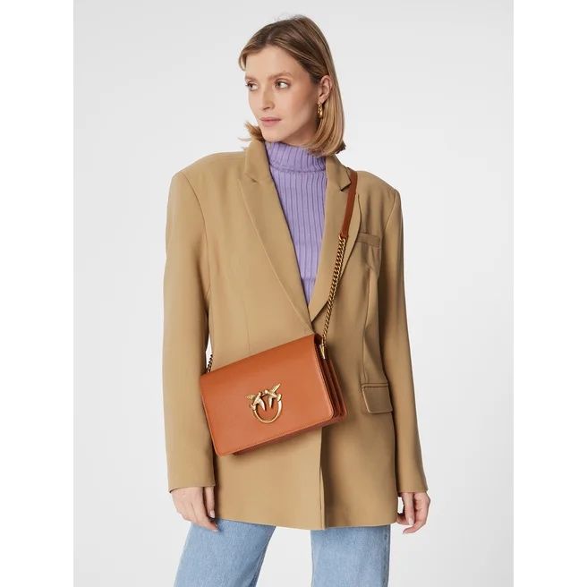 PINKO оригинална чанта от естествена кожа с кутия