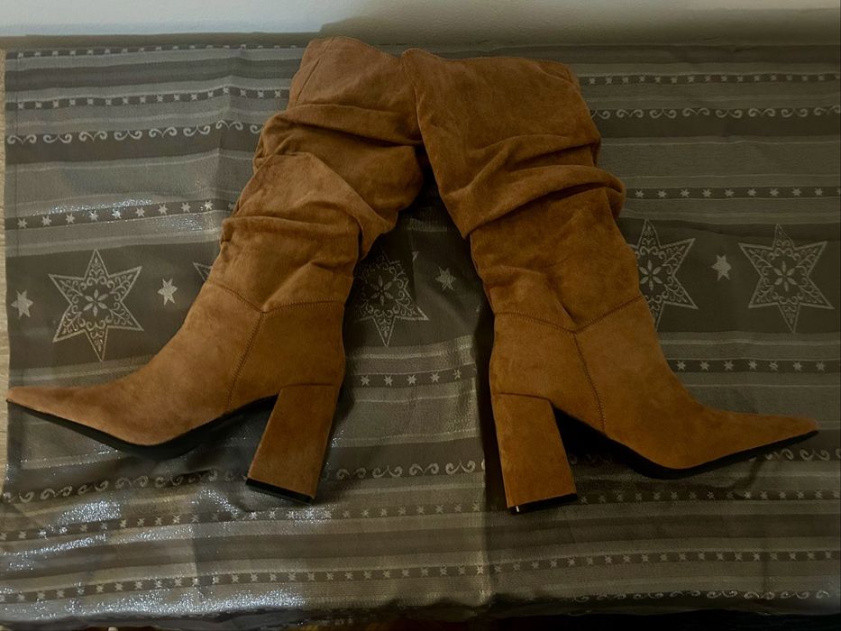 Cizme comode din piele intoarsa ecologica