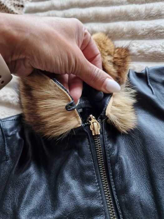 Дамско яке естествена кожа и косъм