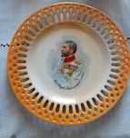 Farfurie Decorativa din Portelan M.S REGELE FERDINAND AL ROMÂNIEI 22cm