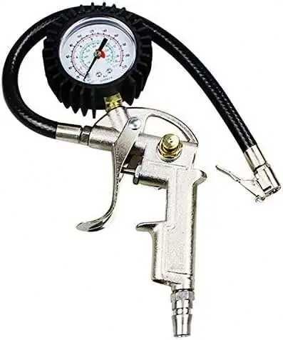 Пистолет за помпане на гуми с метален манометър и маркуч