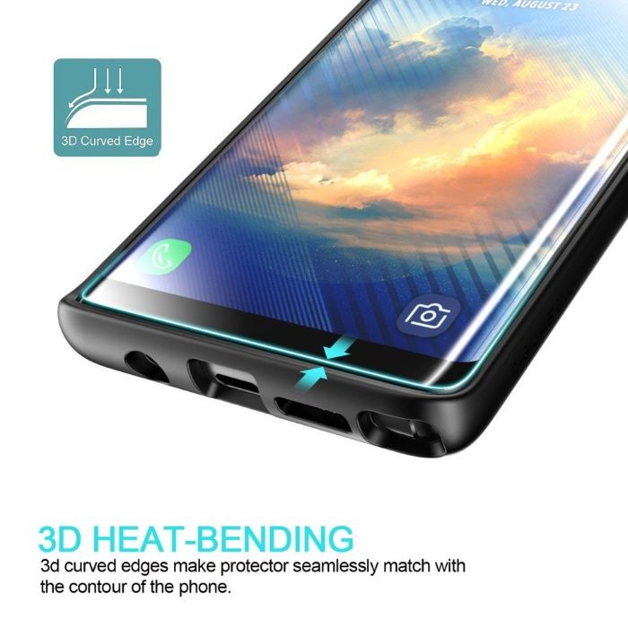 Folie de sticla Samsung Galaxy Note 8, Privacy Glass, rezistenta 9H