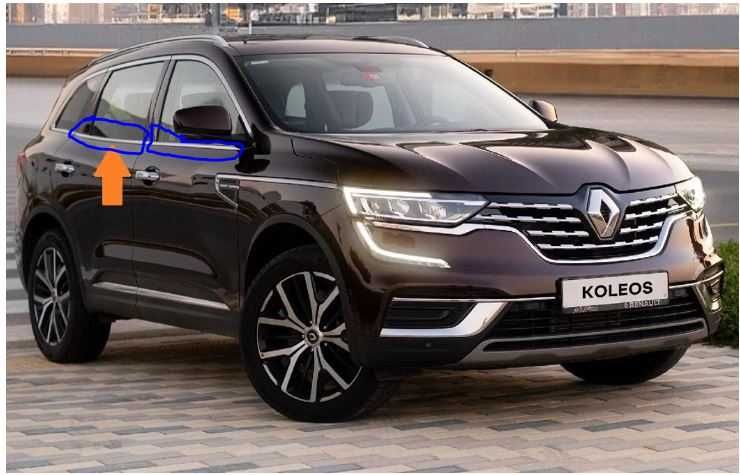 Perii Exterioare Crom Geam Usa Fata-Spate  Renault Koleos 3 2021-2023