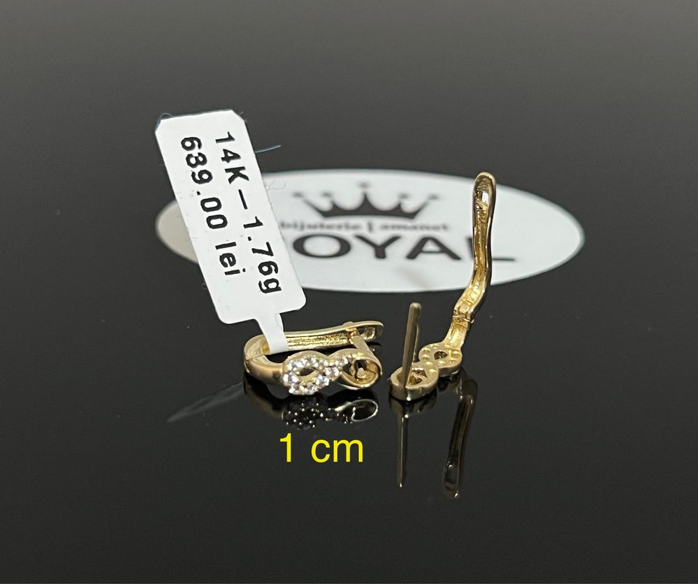 Bijuteria Royal CB : Cercei dama aur 1,76 gr