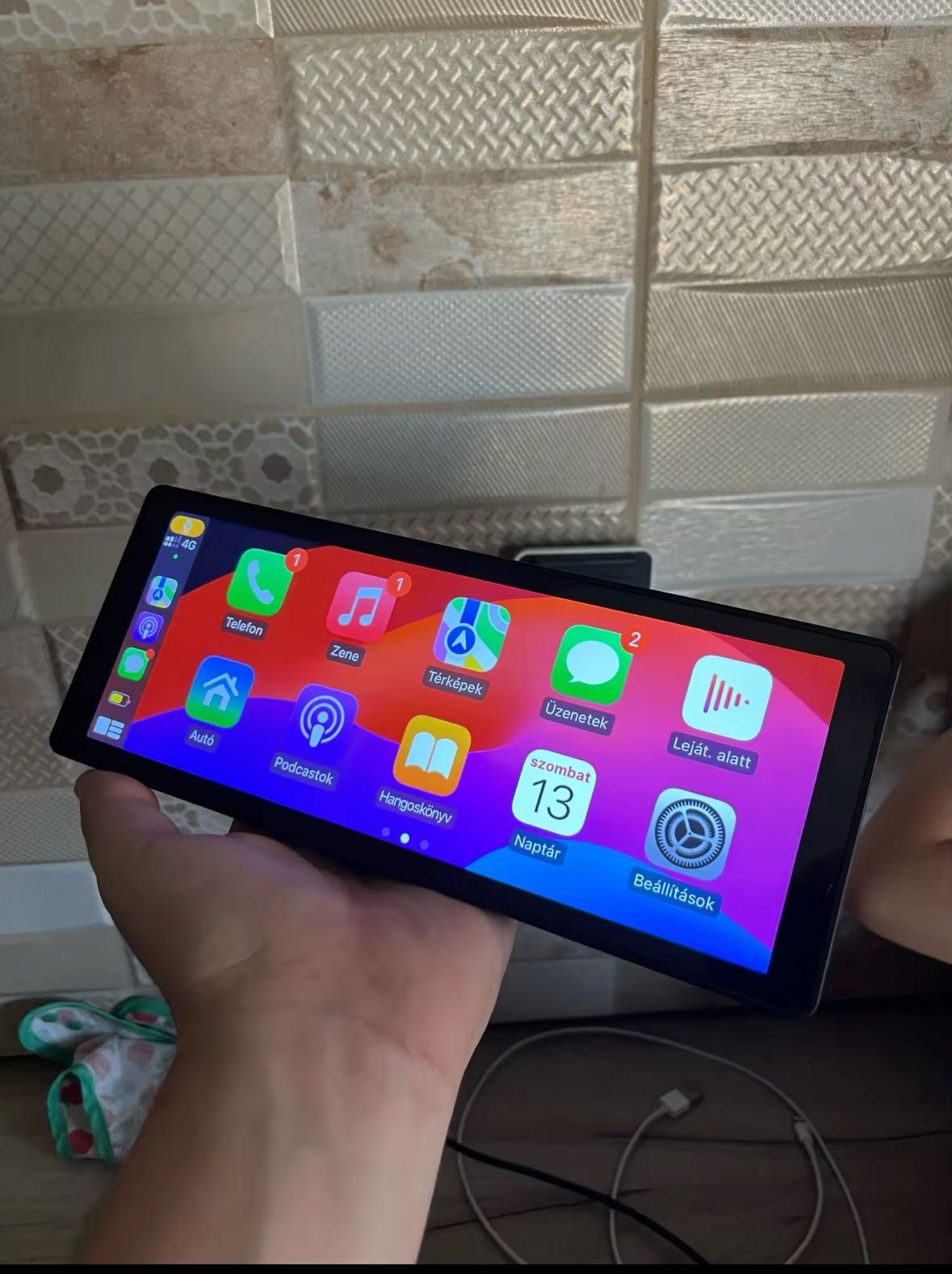 Navigatie Auto Universala | Apple CarPlay/Android Auto | 10 inc | Waze