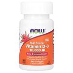 NOW Foods, витамин D3, 10000 МЕ, 240 капсул