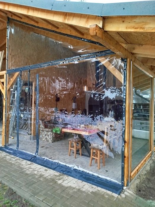 Închideri Terase, Foișoare cu folie CRISTAL (PVC) tratată anti UV