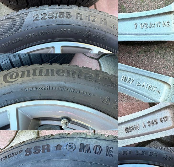 Roti BMW 5 G30 / G31 jante TOP orig style 631 pe 17" + 225 55 17 IARNA