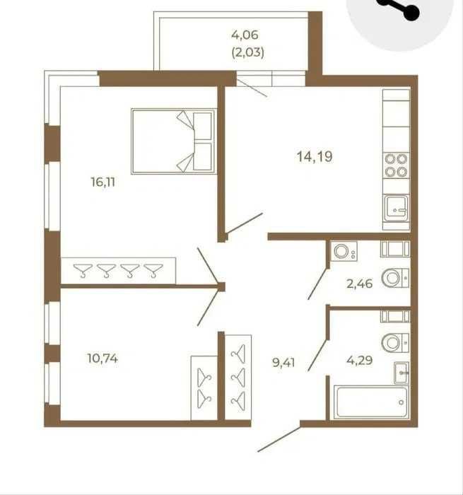 *‼️‼️ЖК:Baku Residence квввартира 2ком 60м2 Узбум,ул.Баку,м. Дустлик