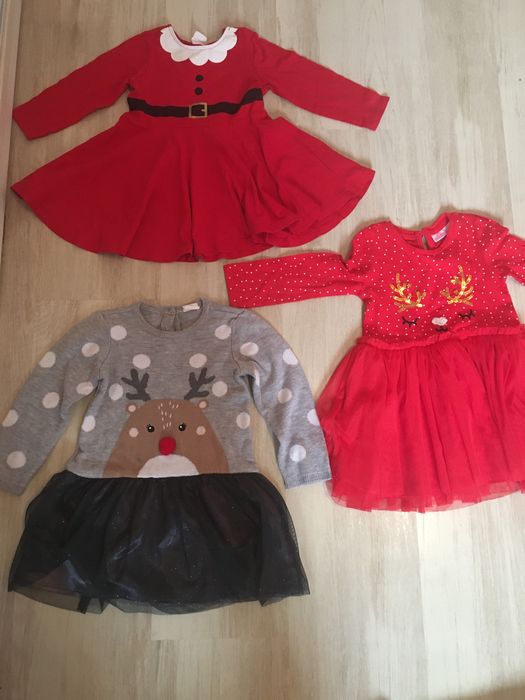 Lot rochite Craciun marimea 80(H&M)