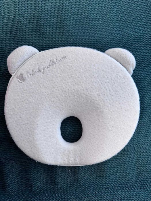 KIKKA BOO Ергономична мемори възглавница 0-6 м BEAR AIRKNIT GREY