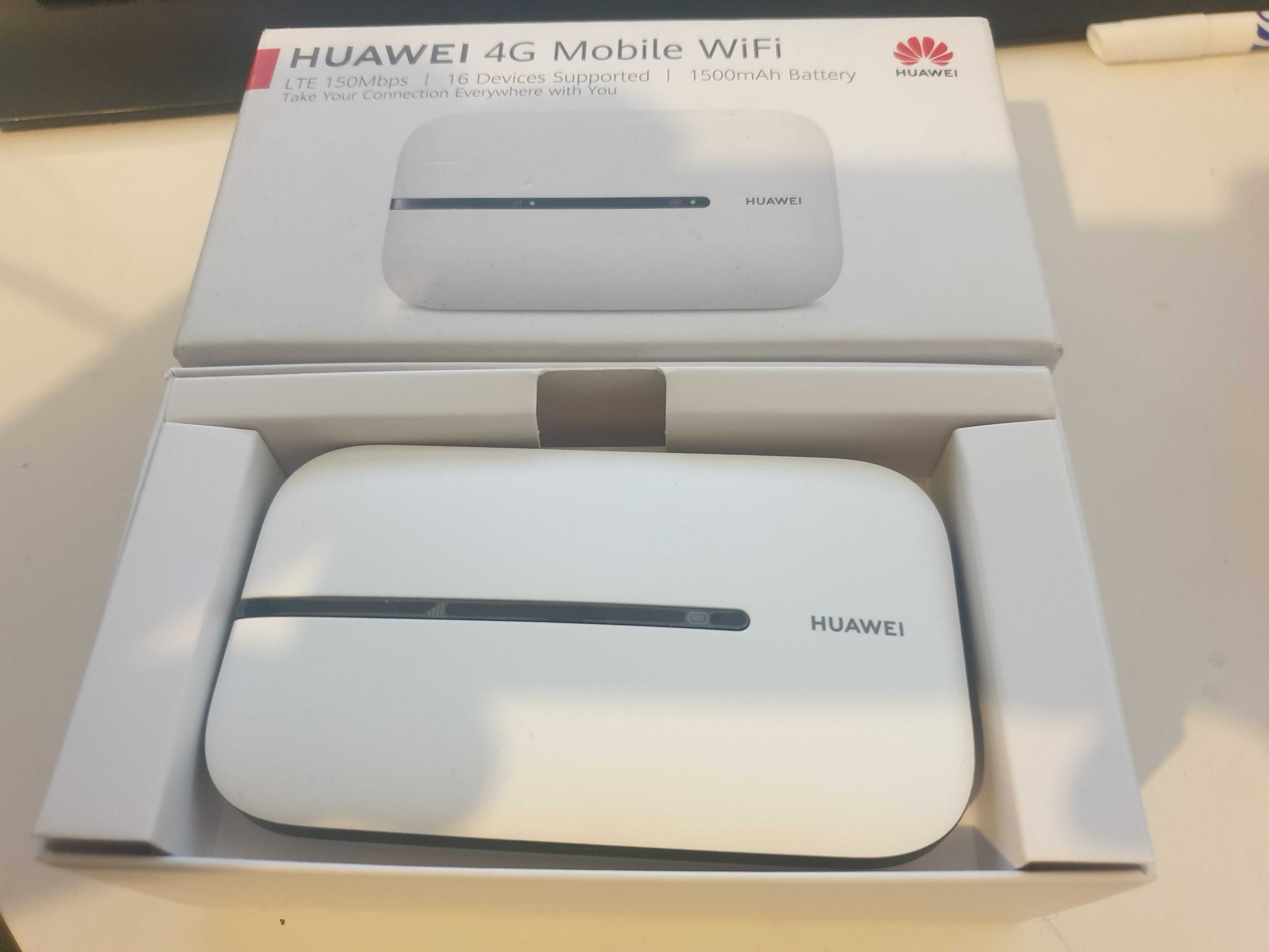 Huawei E5576 router 4G/LTE modem WiFi cu baterie si SIM, portabil