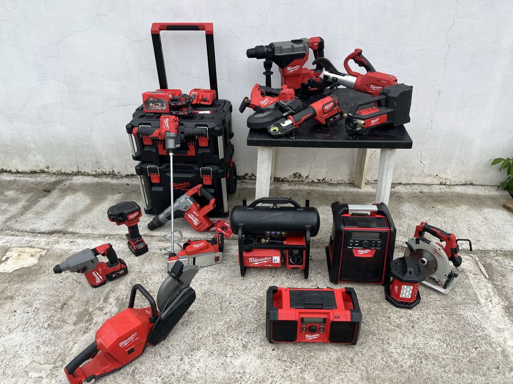 Milwaukee Set flex rotopercutor bormasina rindea sabie