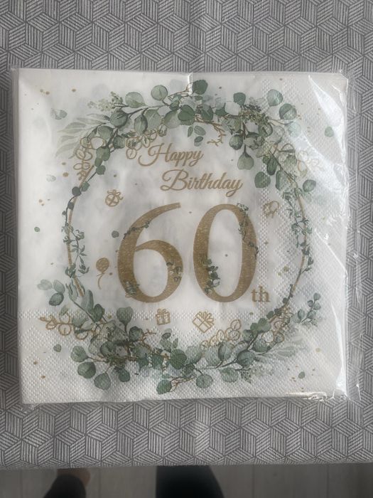 Салфетки с щампа за юбилей 60 години