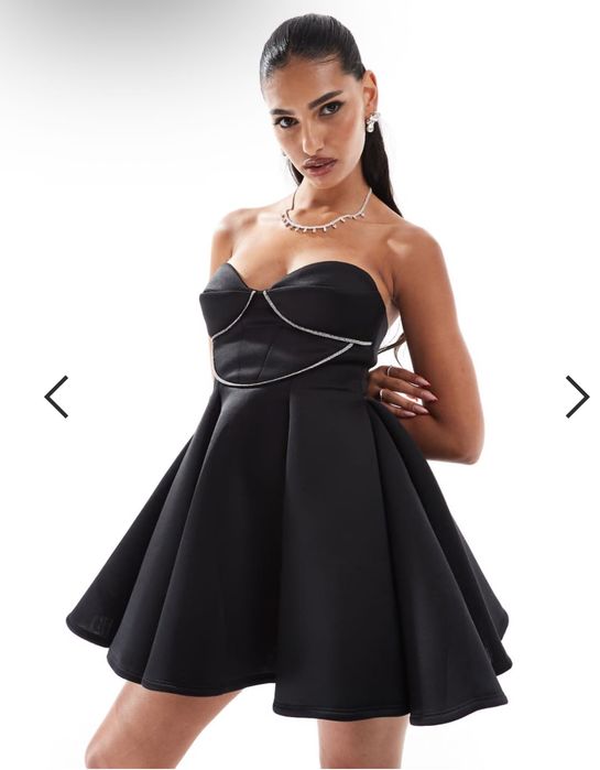 Къса корсетна рокля ASOS DESIGN