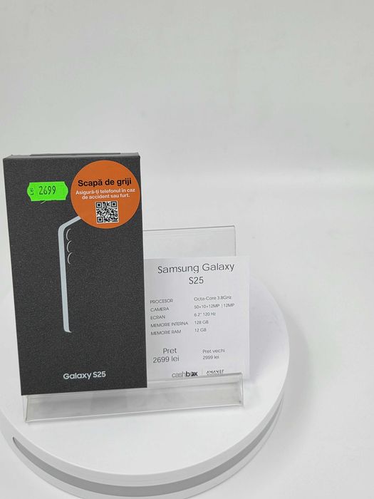 Garantie 24 luni Samsung Galaxy S25 128GB 12GB RAM Nou Sigilat CashBox