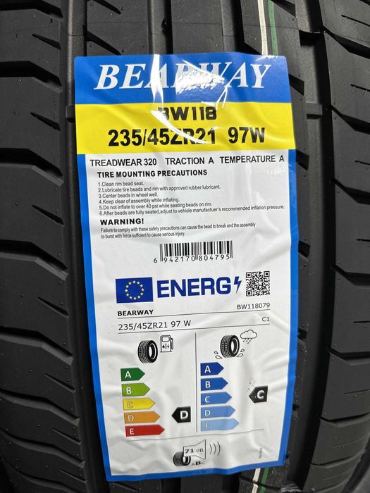 Летен Спорт Пакет BEARWAY 235/45R21 97W 255/40R21 102W XL