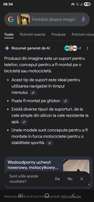 Suport telefon pentru bicicletă sau motoscuter