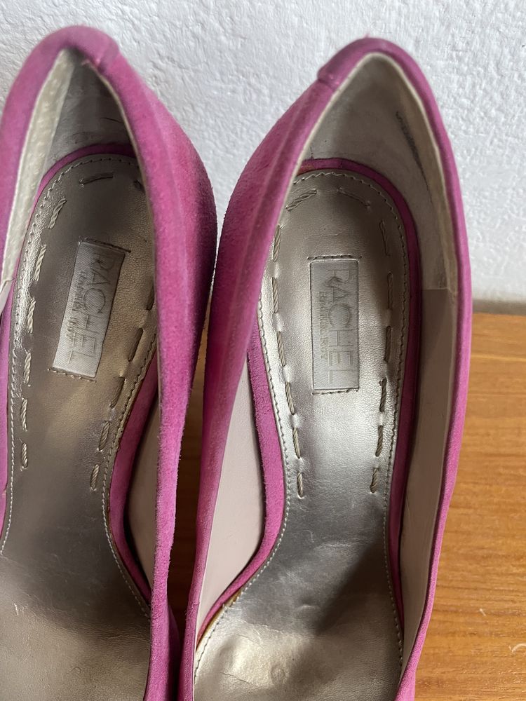 Розови обувки от естествен велур Rachel Roy