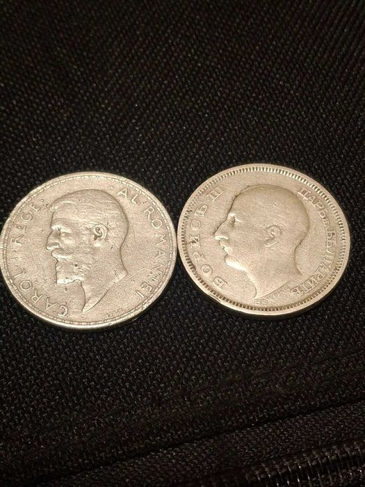 Сребърна монета 2 LEI  1910 50 лева 1930 Руминия