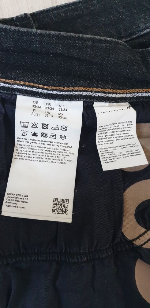 Hugo Boss Delano- 200 Stretch Slim Fit - 33/34 ОРИГИНАЛ Мъжки Дънки!