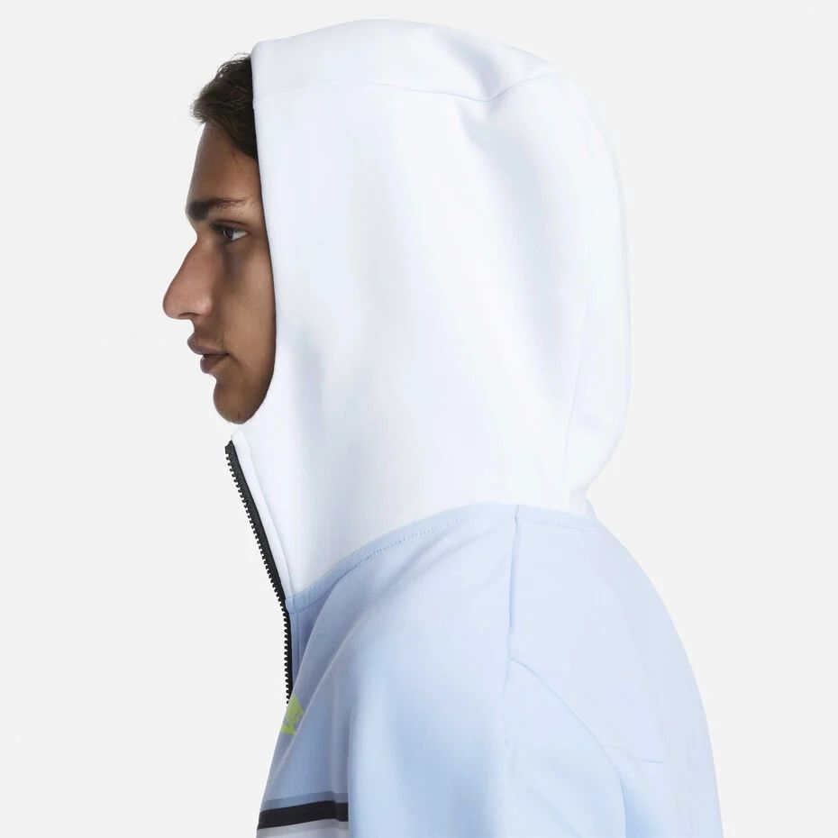 Мъжко горнище Nike Tech Fleece Baby Blue/White/Lemon Twist - размер М